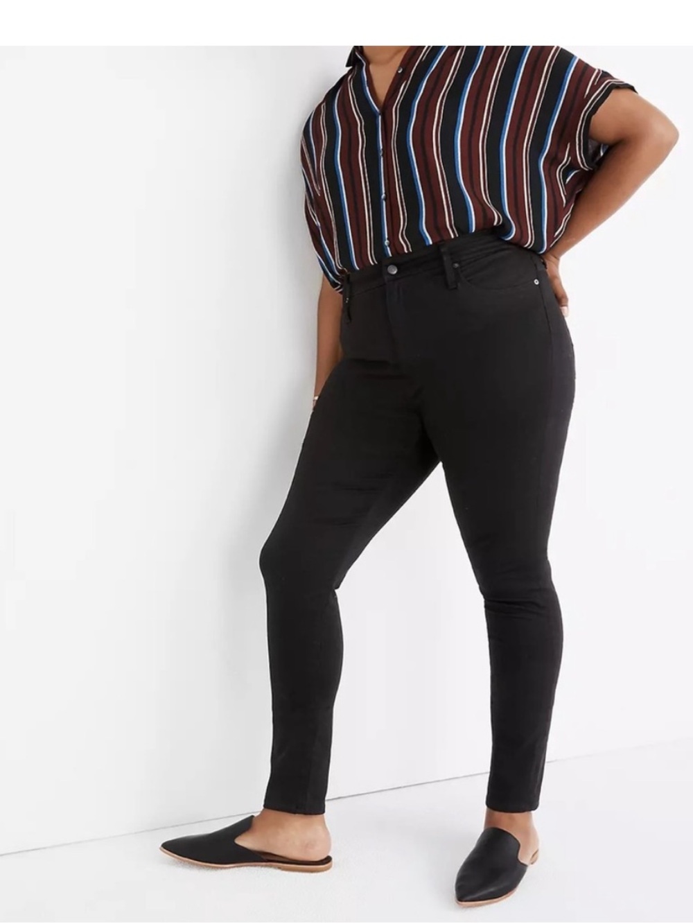 Madewell Curvy High Rise Skinny Petite Black Jeans